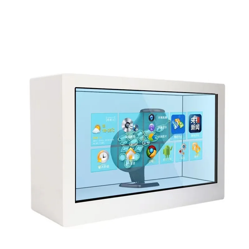 15.6 Inch Transparent Display Product Showcase Lcd Display Box Android Touch Screen Advertising Player
