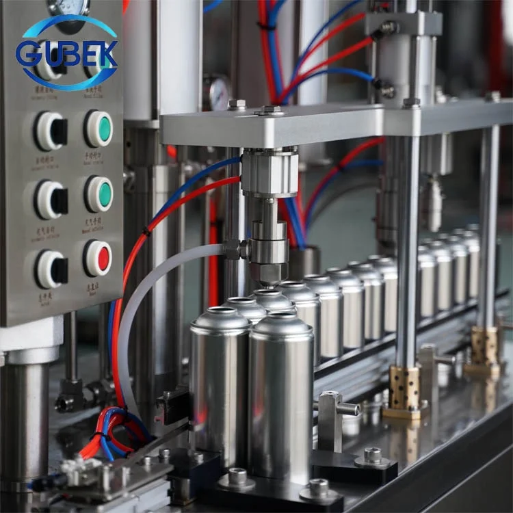 GUBEK filling capping machine mosquitos repellent for spray aerosol paint pneumatic