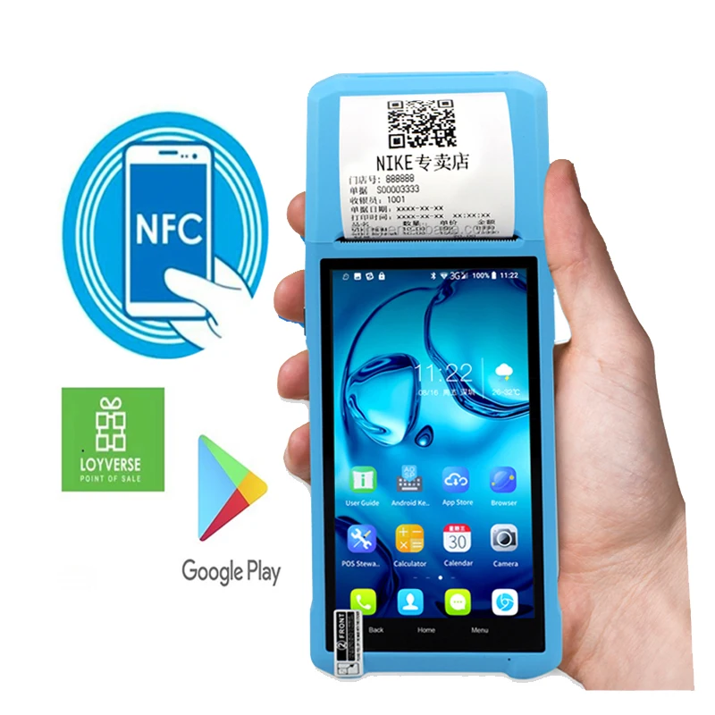 Все в одном, портативный терминал оплаты с Nfc-картой, Android, цена, Pos-машина с принтером