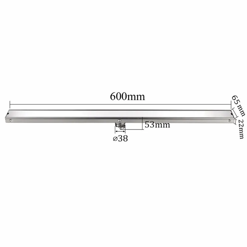 Strip Floor Drain 304 Stainless Steel Odor-resistant With Tile Insert Grate Invisible Shower Drain Brushed Nickel