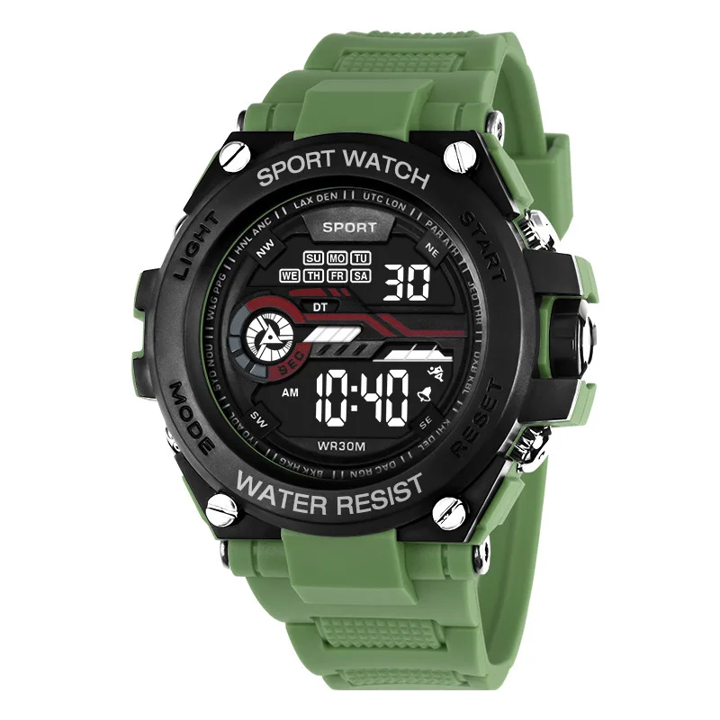 Wholesale Fashion Men Watches Outdoor Sports Waterproof LED Electronic Wrist Watch Man Casual Digital Electronic Watch Relogio