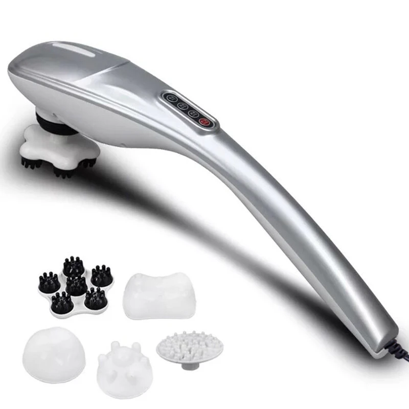 High quality Back Massager With 5 Massage heads for Muscles Pain Relief cordless handheld back hammer massage instrument