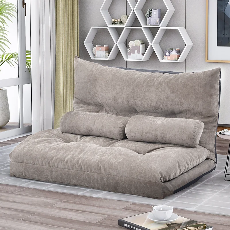 Hot new Leisure light luxury lazy person sofa can lie and sleep folding tatami sofa living room bedroom floor double small sofa