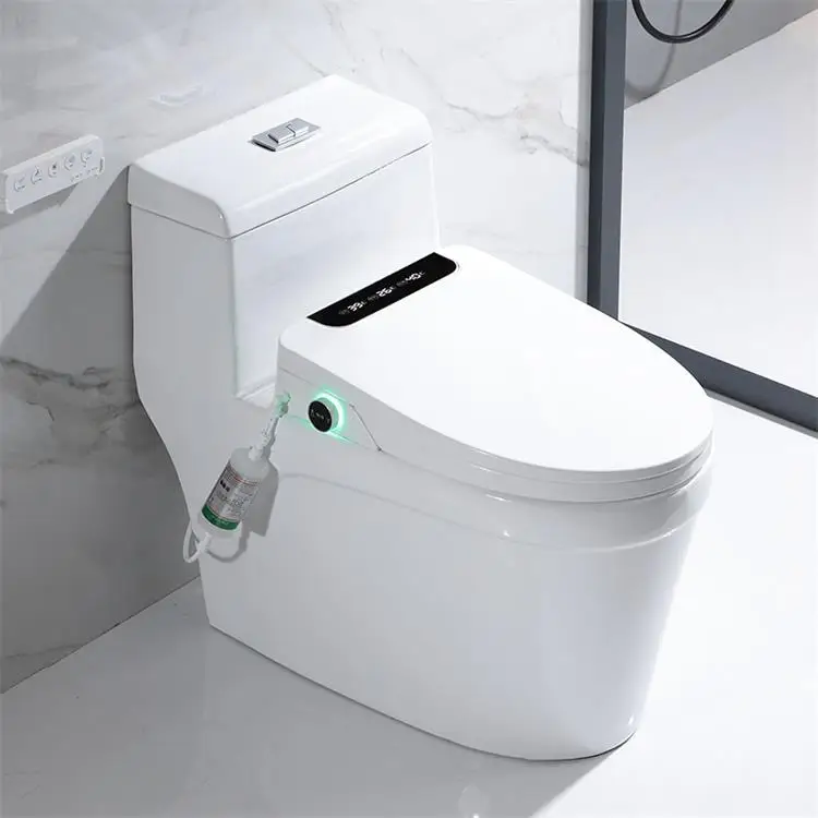 Vortex Wash Warm Air Dryer LED Light White Intelligent Automatic Wash Italian Spring Smart Toilet Seat