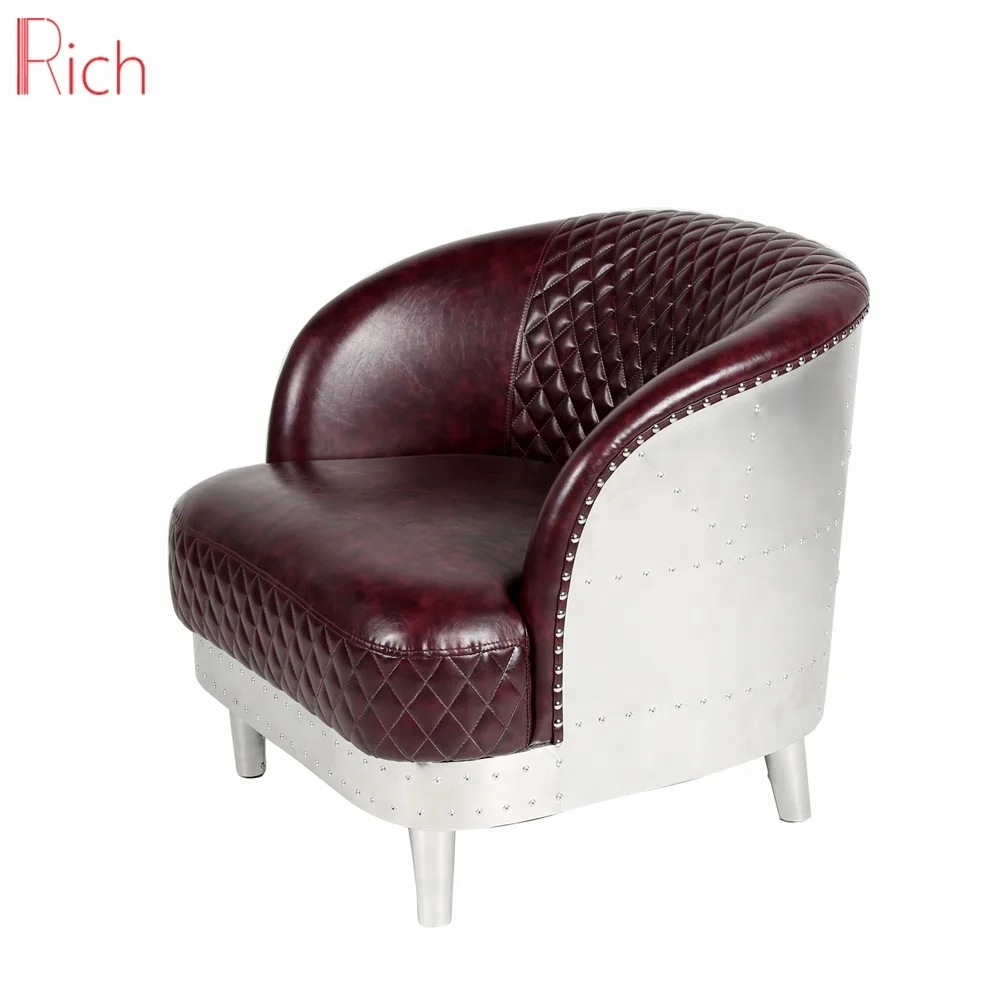 Neoclassical Commercial China Brown Genuine Leather Sofa Custom Small Style Sofas Modernos