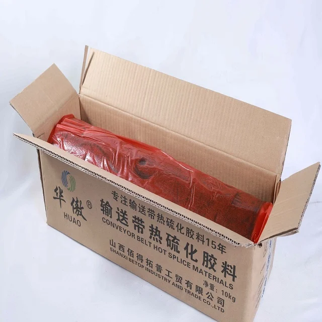Uncured intermediate rubber for fabric conveyor belt hot splicing