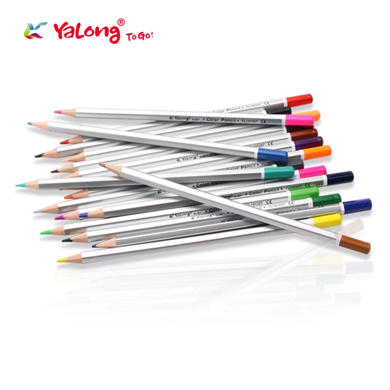 
Luxury design 12/18/24 color pencil soft poplar-wooden hexagonal design colored pencil set for student art drawing 