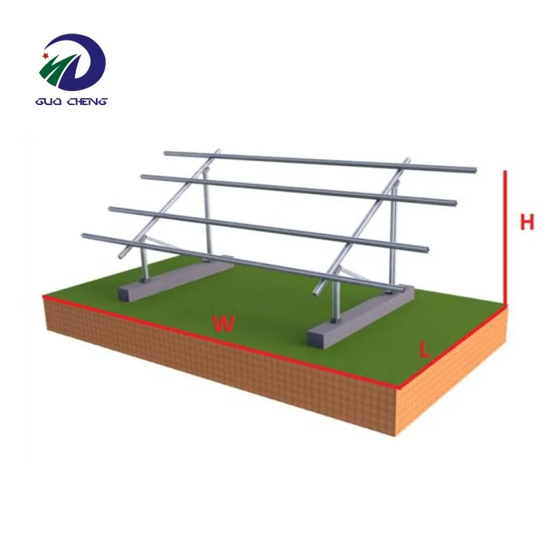 Adjustable Flat Ground Solar Panel Mounting Bracket System Solar Farm Mounting Structure For Sell