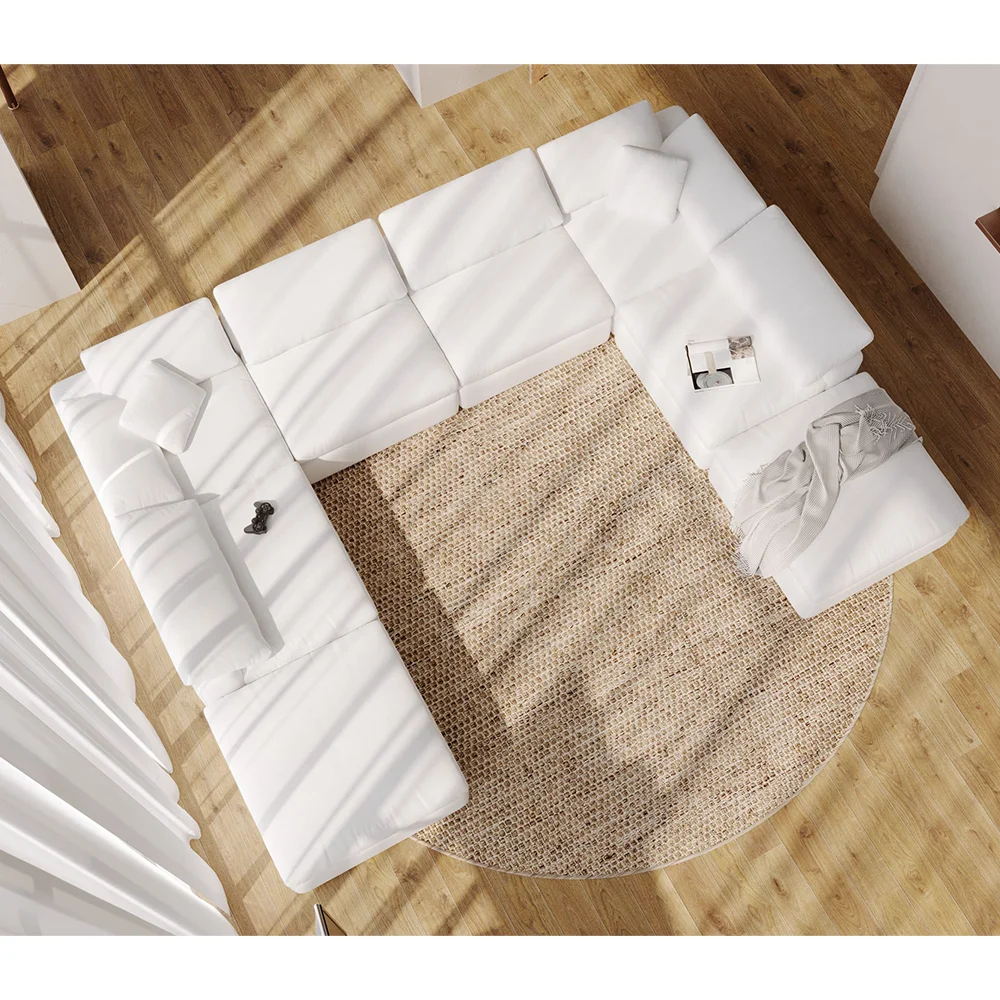 Cloud Modular Sectional Sofa Set Furniture Living Room Modern Couch Beds Can Be Combined into Chairs Coffee Tables Set for Sale