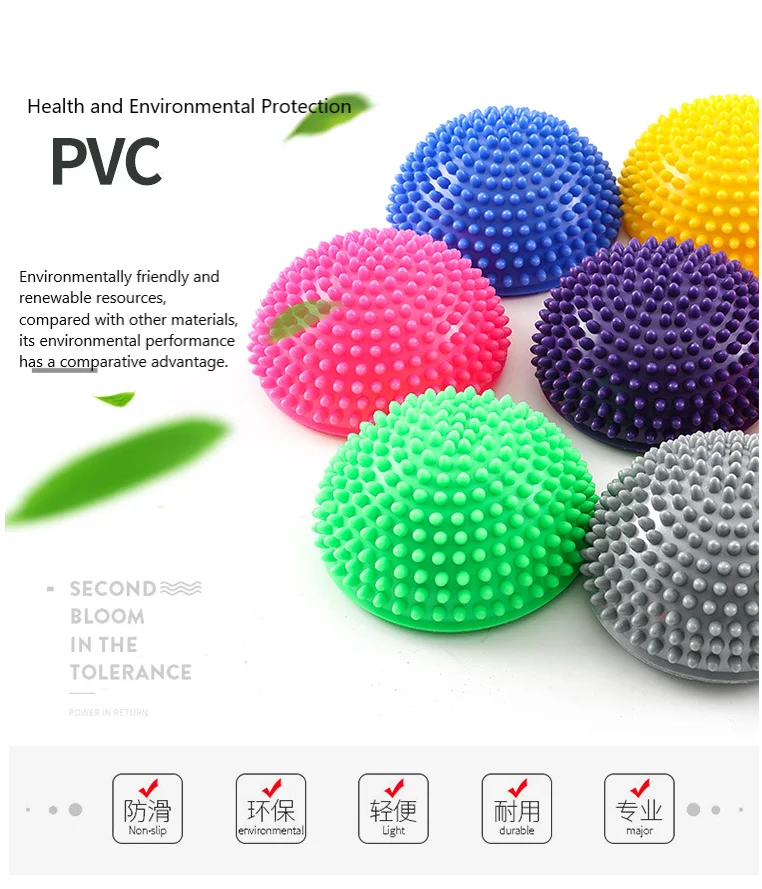 Oem Customize Ball Shape Pvc Spiky Massage Ball Massage Yoga Fitness Ball