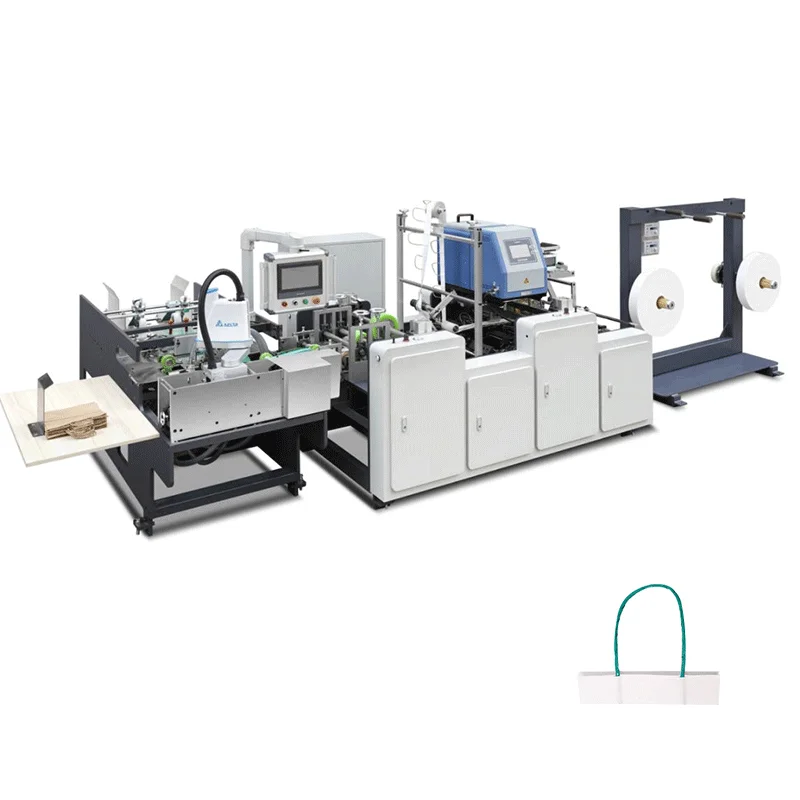 Automatic Paper Handle Bag Machine With Hot Melt Glue Paper Bag Handle Making Machine