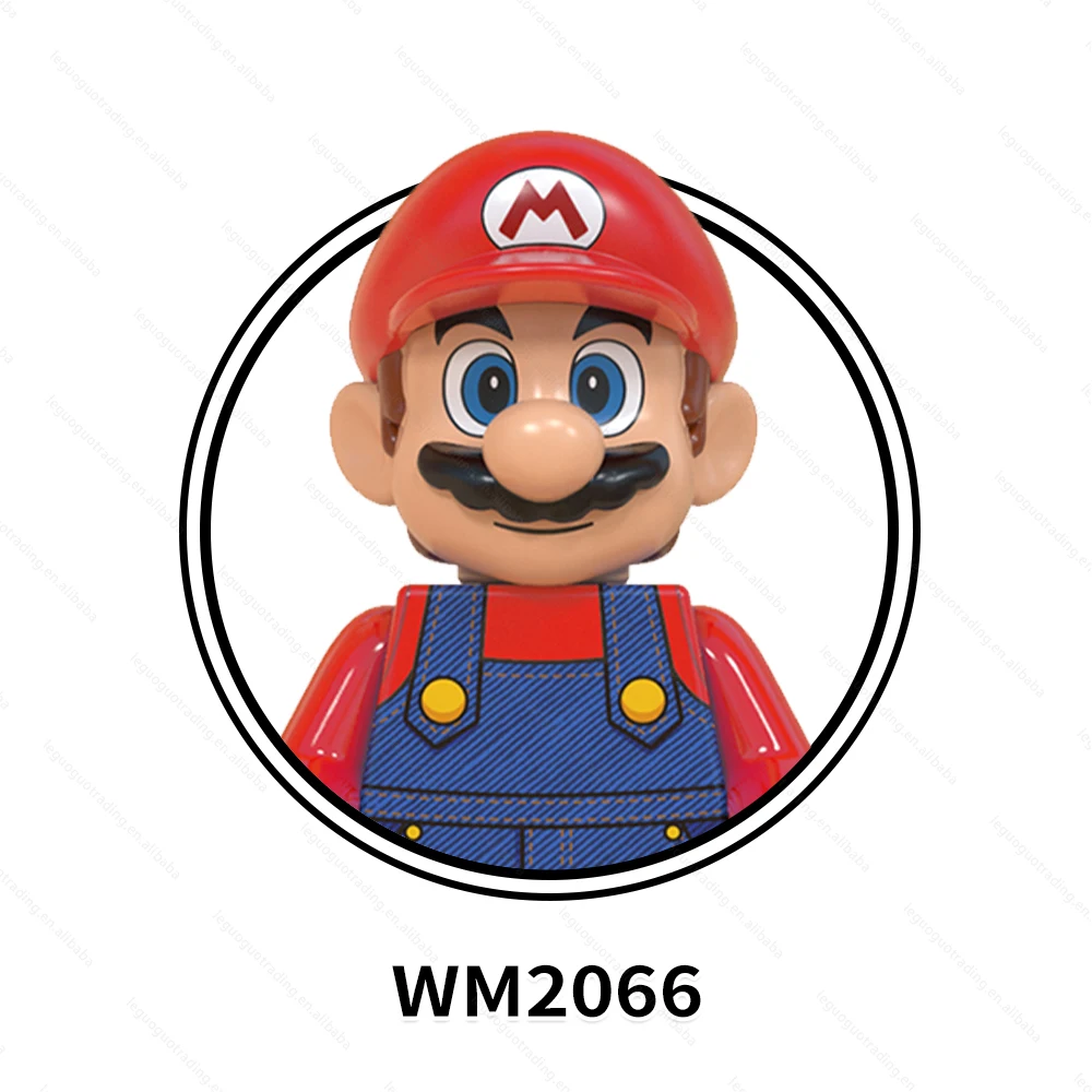 WM6103 Koopa Bowser Kinopio Wario Super-Mario Luigi Princess Peach Yoshi Waluigi Game Plastic Mini Building Blocks for Kids Toys