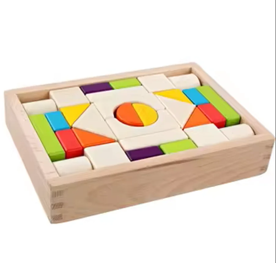2024 Wholesale building blocks toys high quality educational wooden block toy for kid