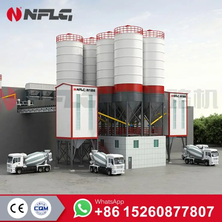 Concrete Batching Plant 75M3/H Mobile Concrete Mixing Plant Hot Sale in Thailand Indonesia Malaysia Construction Projects 10-15T