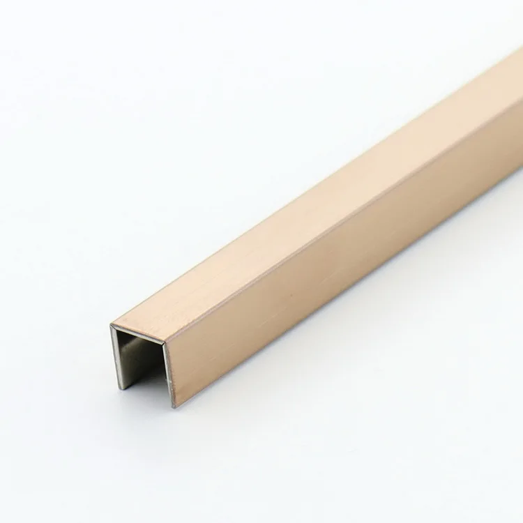 Серебряная рельефная декоративная настенная плитка отделка из нержавеющей стали U-образная дверная стойка отделочные полосы и