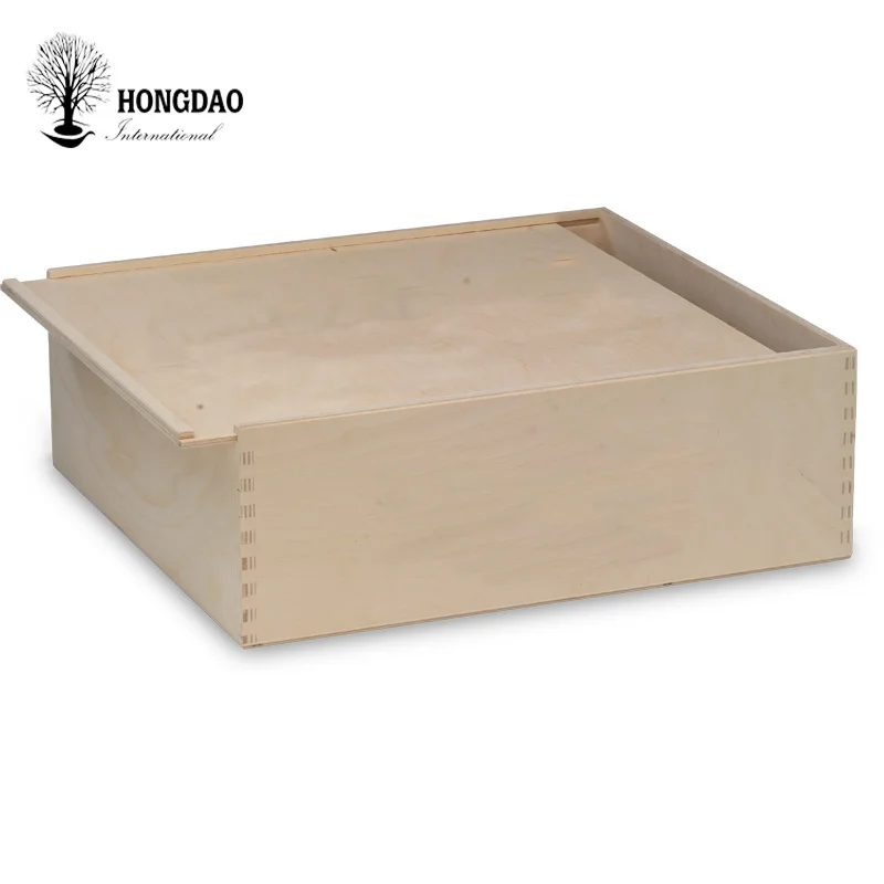 HONGDAO wooden compartment boxes wooden coin box wooden boxes with sliding lid