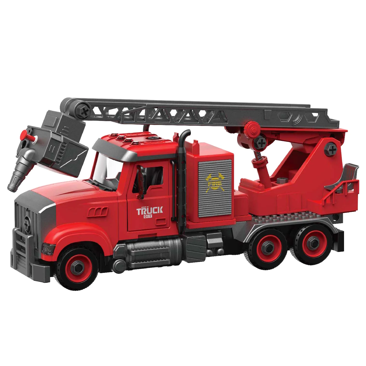 Boys Inertia Toy Other Toy Vehicle Diy Assemble Fire Engine Truck Friction Car Toy