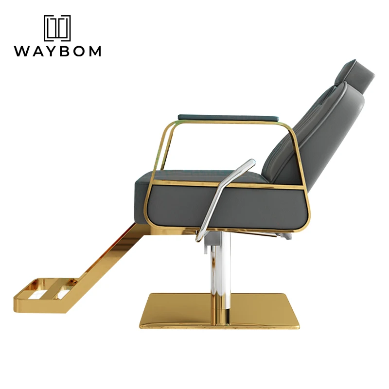 Ready to ship Hair Salon Stylist Chair With Round Base High Quality Beauty Shop Barber Chair