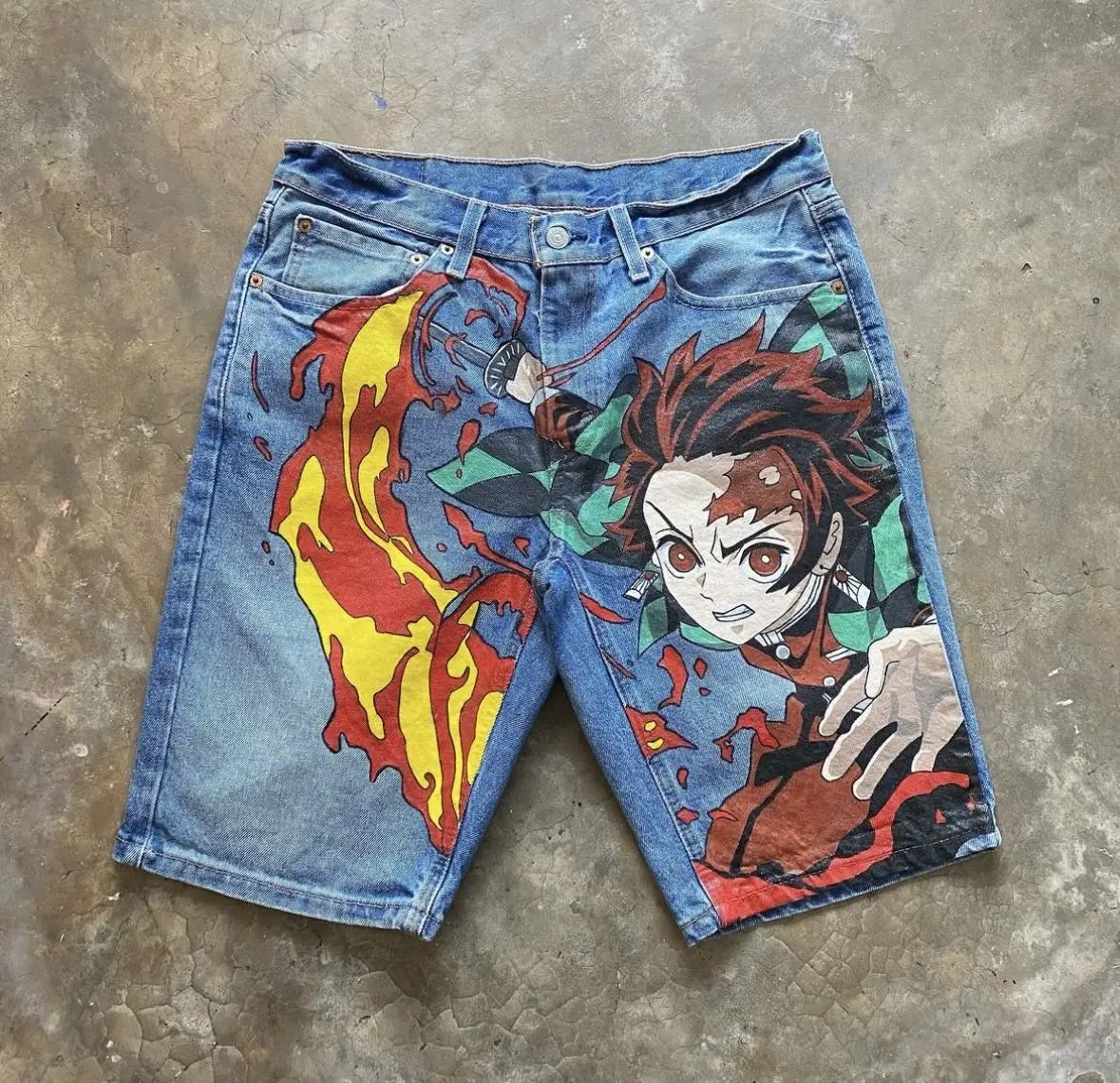 Custom High Quality Men Cowboy Knee Length 100% Algodon Distressed Washed Raw Hem Denim Ripped Jeans Shorts