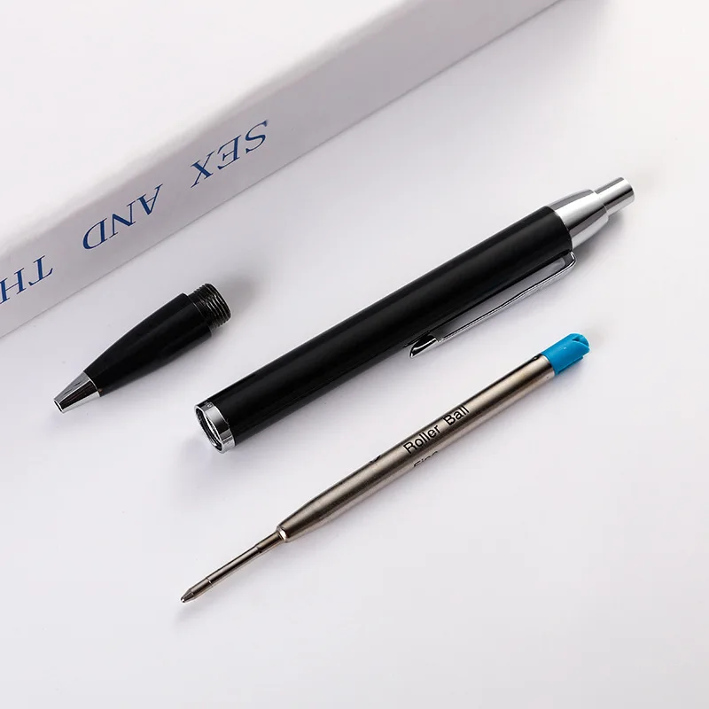 VIP classic office black gold Click Ball Pen With Custom Logo for business gift brass metal ball pen