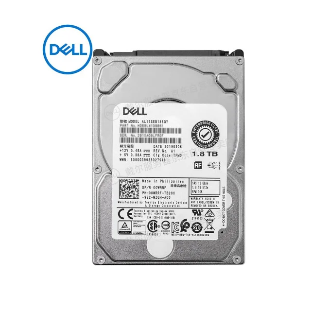 In stock DELL server Dell 2.4T Hdd SAS 2.5 10K 512n Hard Disk Hard Drive 2.4TB