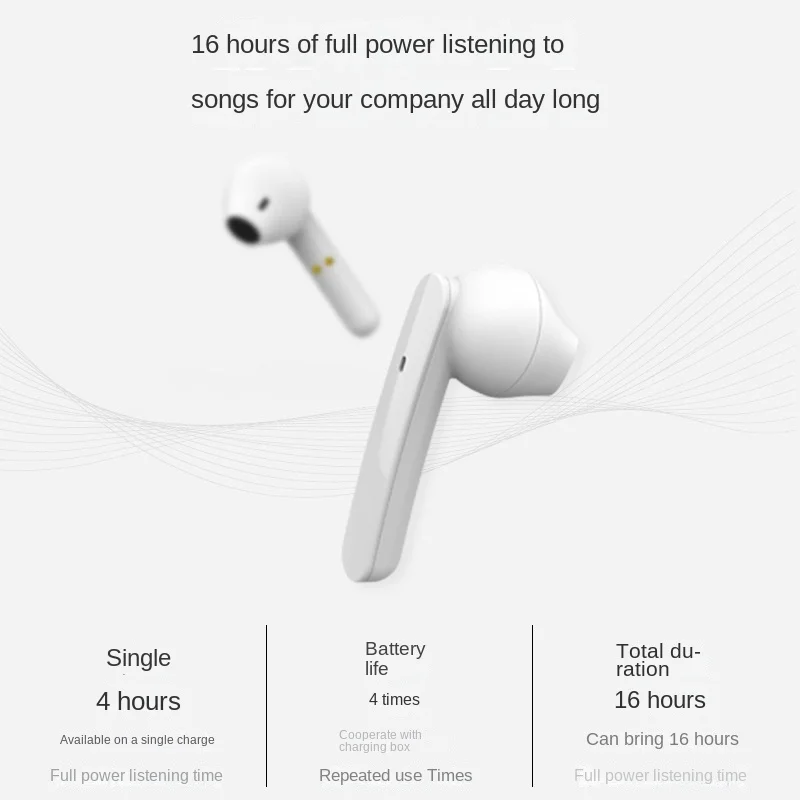 New Private Model Headset 5.1real Wireless Sports Semi In Ear Touch Black Technology Blue Tooth Earphone Earbuds