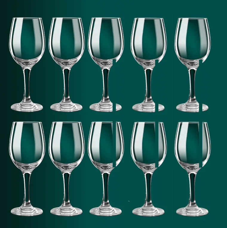 Wholesale 12oz Crystal Clear Red Wine Champagne Glasses Stemmed Wine Glasses Goblet For Restaurant Hotel Bar Party
