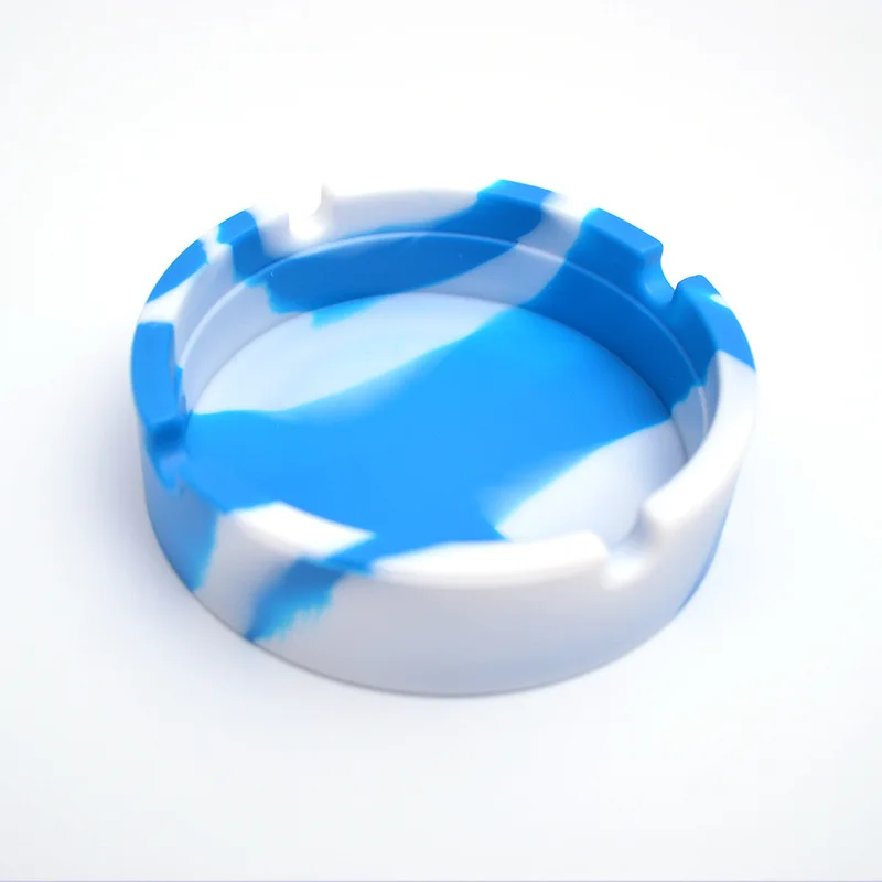 JTX729 Luminous Cigarette Ashtrays Portable Heat Resistance Cigar Smoking Ash Tray Silicone Smokeless Ashtray