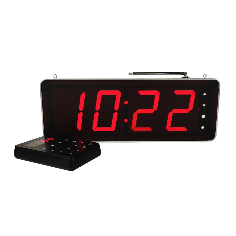 Wireless Voice Broadcast 4 Digits LED Display Metal Customer Number Restaurant Hospital Bank Management Queue Calling System