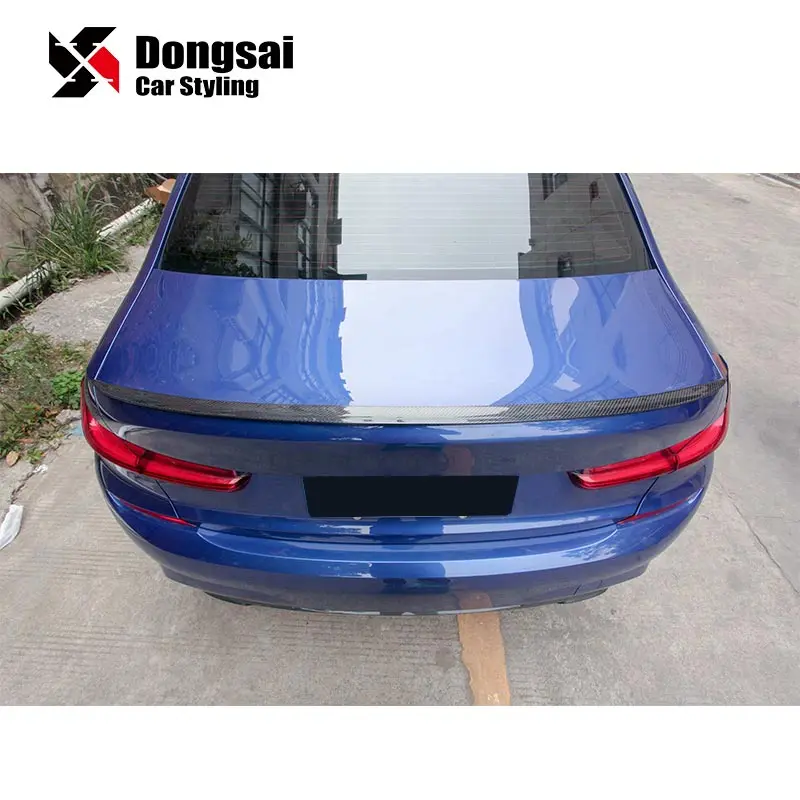P Стиль углеродное волокно задний губа хвост крыло багажник Ducktail спойлер для BMW 3 серии G20 320i 335i G80 M3 CS 2019 +