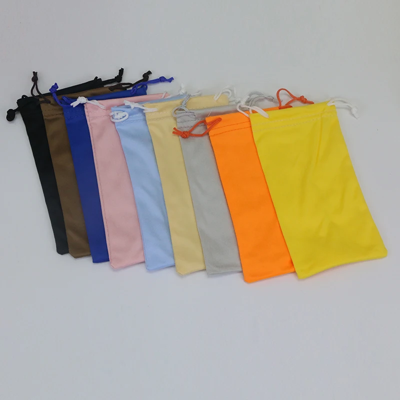 Black Microfiber Sunglasses Case Pouch Eyeglass Case Pouch Bags With Logo