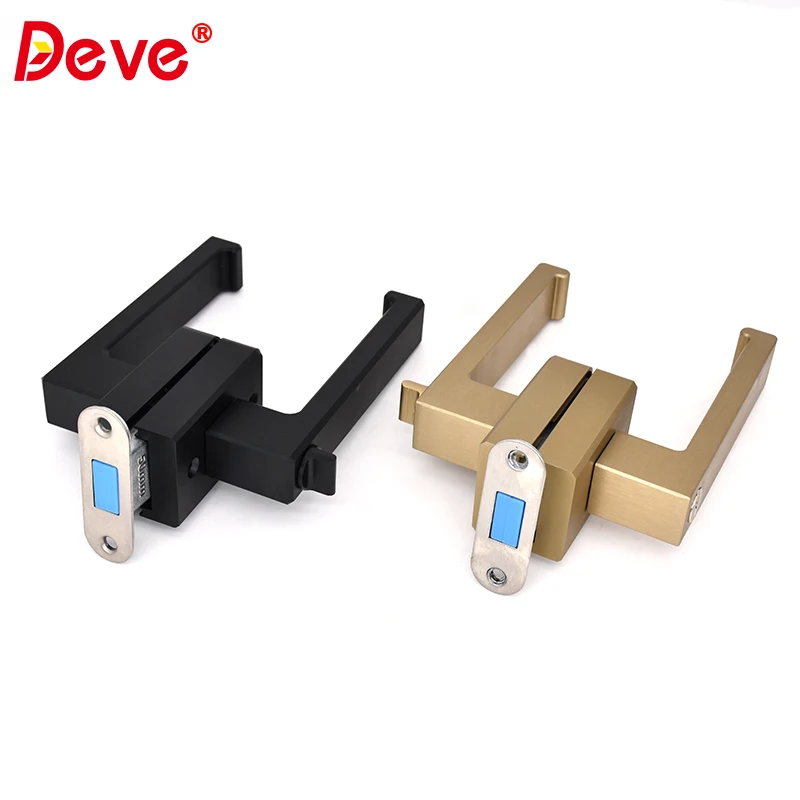 Privacy Door Handle Lever Matte Black Bedroom Interior Doors Left Handle Door Lock set For Slim profile