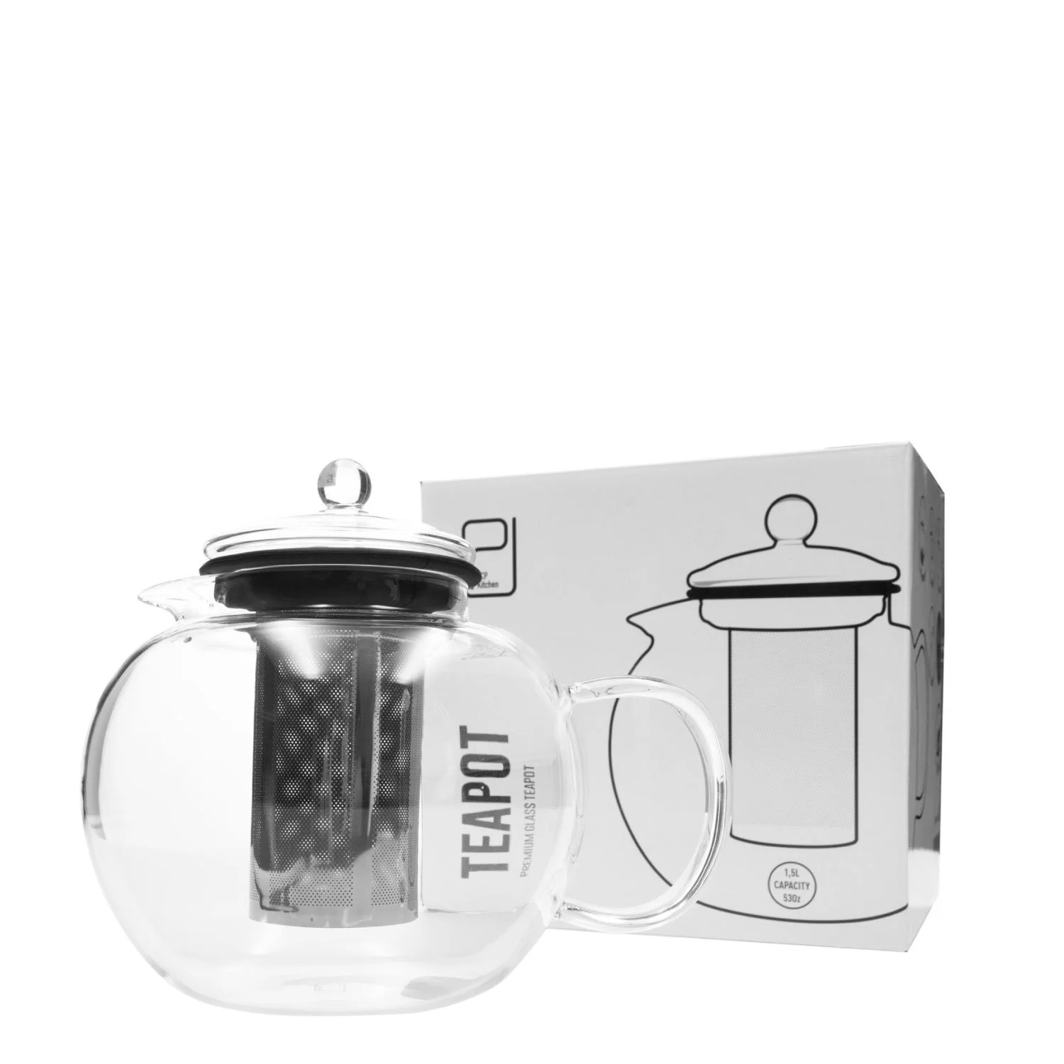 1000Ml Tea Pot Gift Sets Borosilicate Creative Tea Pots Kettle Set Glass Portable Tea Pot With Stainless Steel Infuser
