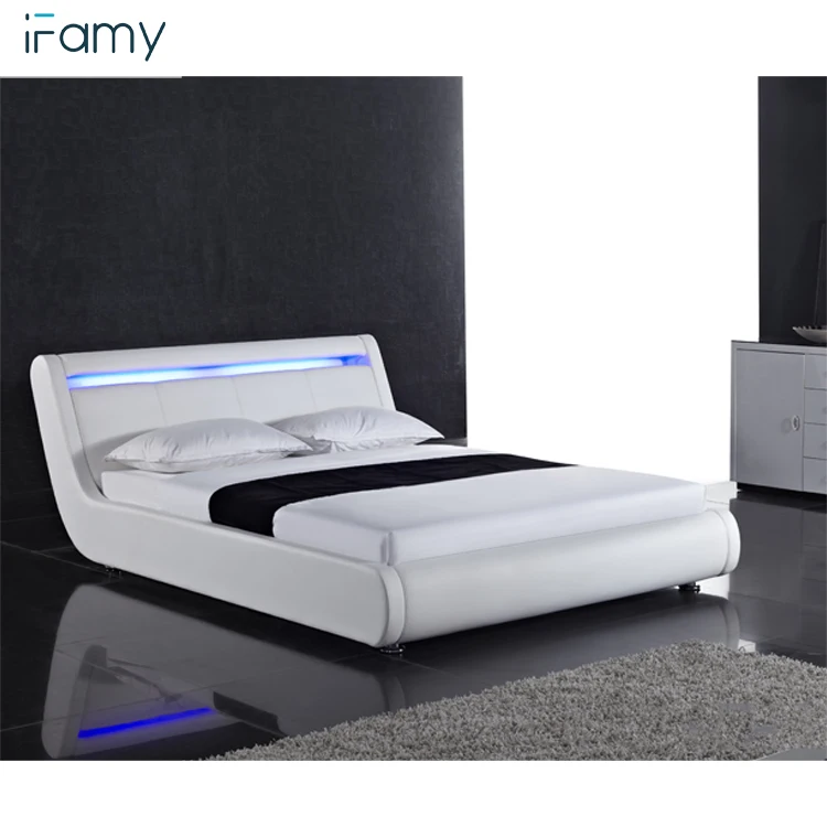 
High-end modern girls bedroom furniture with led light bed 