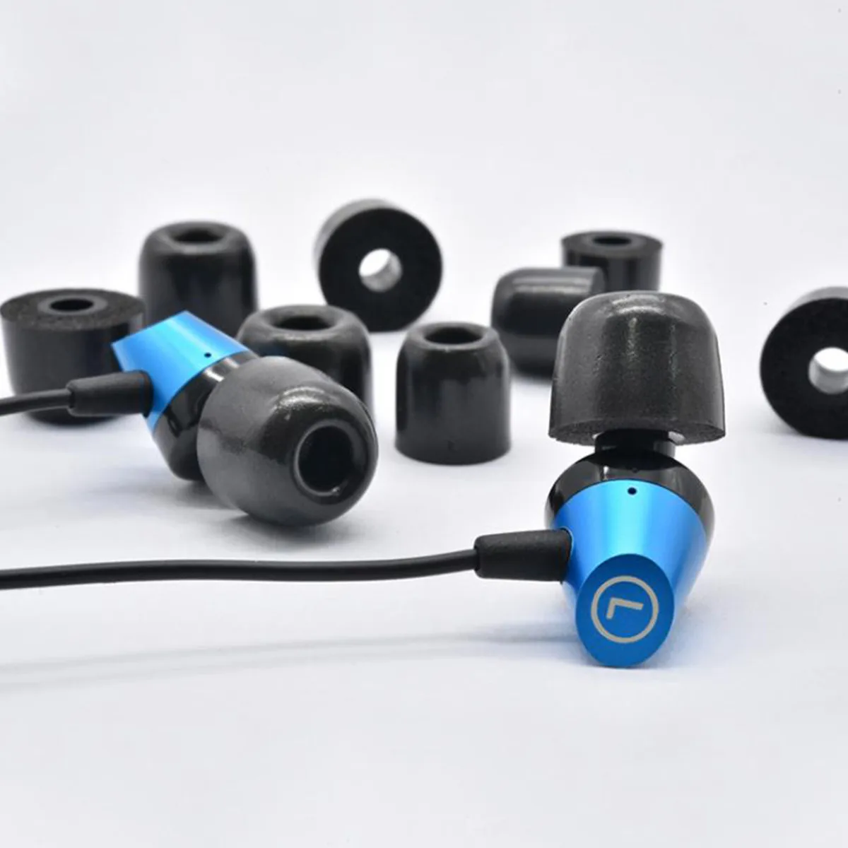 5 Pairs Noise Memory Foam In-ear Earphones Earbuds Tips Eartip Earplug Headphone Accessories Black