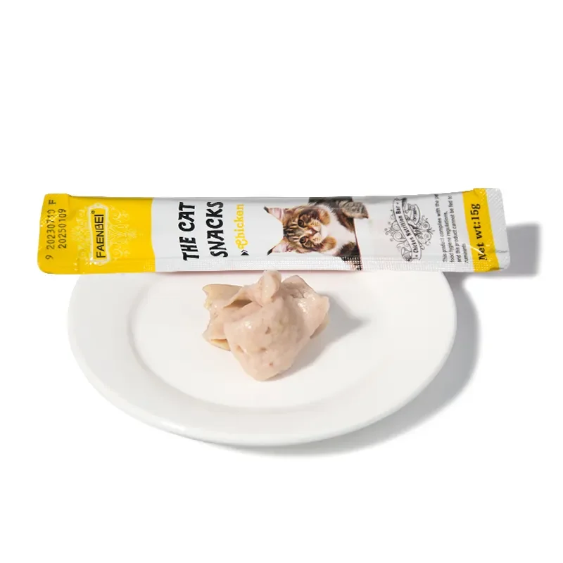 Cat Liquid Snack Wholesale Wet Cat Food Bar Striped Private Label Creamy Treats For Cats