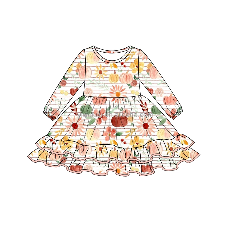 Baby Girls Clothing Long Sleeves kids Dress For Fall Toddlers Princess Dress