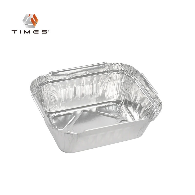 220ml Recyclable High Quality Disposable Customized  For Catering  Aluminum Tray With Lid Lunch Boxes  Foil Container Food Grade