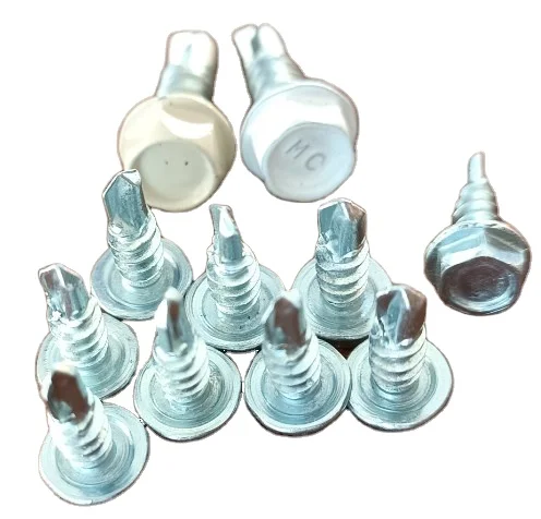 ANSI Paint color Piercing screw /EPDM washer with head stamp logo