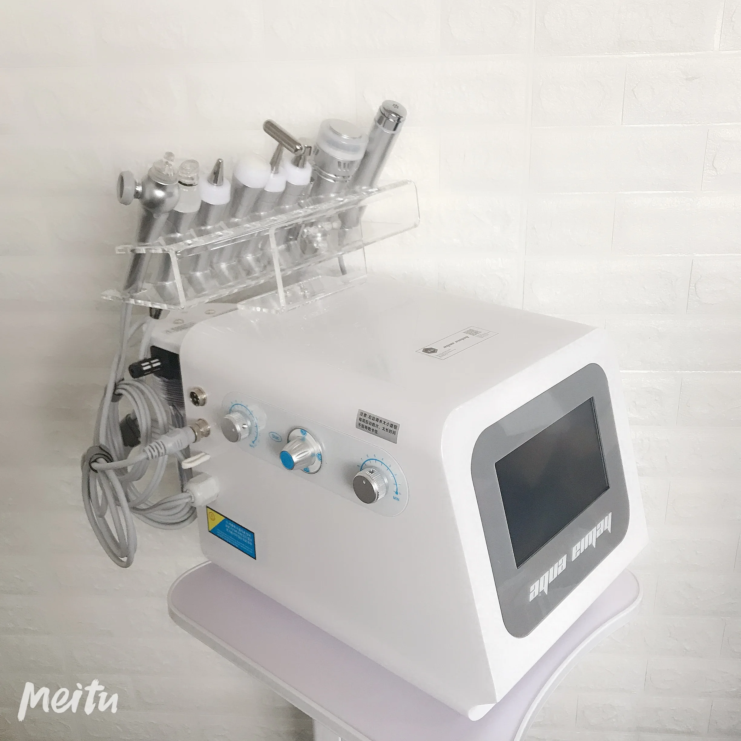HydroDermabrasion Facial 9 Handle Water Oxygen MicroCarving Peeling Machine Skin Care Deep Cleansing Jet Moisturizing Instrument
