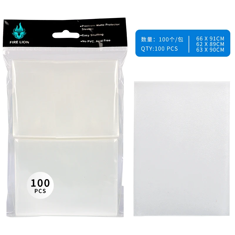 Clear Matte Japanese Standard Size Retailed Orange MTG TCG Card Game Deck Protector Trading Card 100 Pcs Per Pack in STOCK