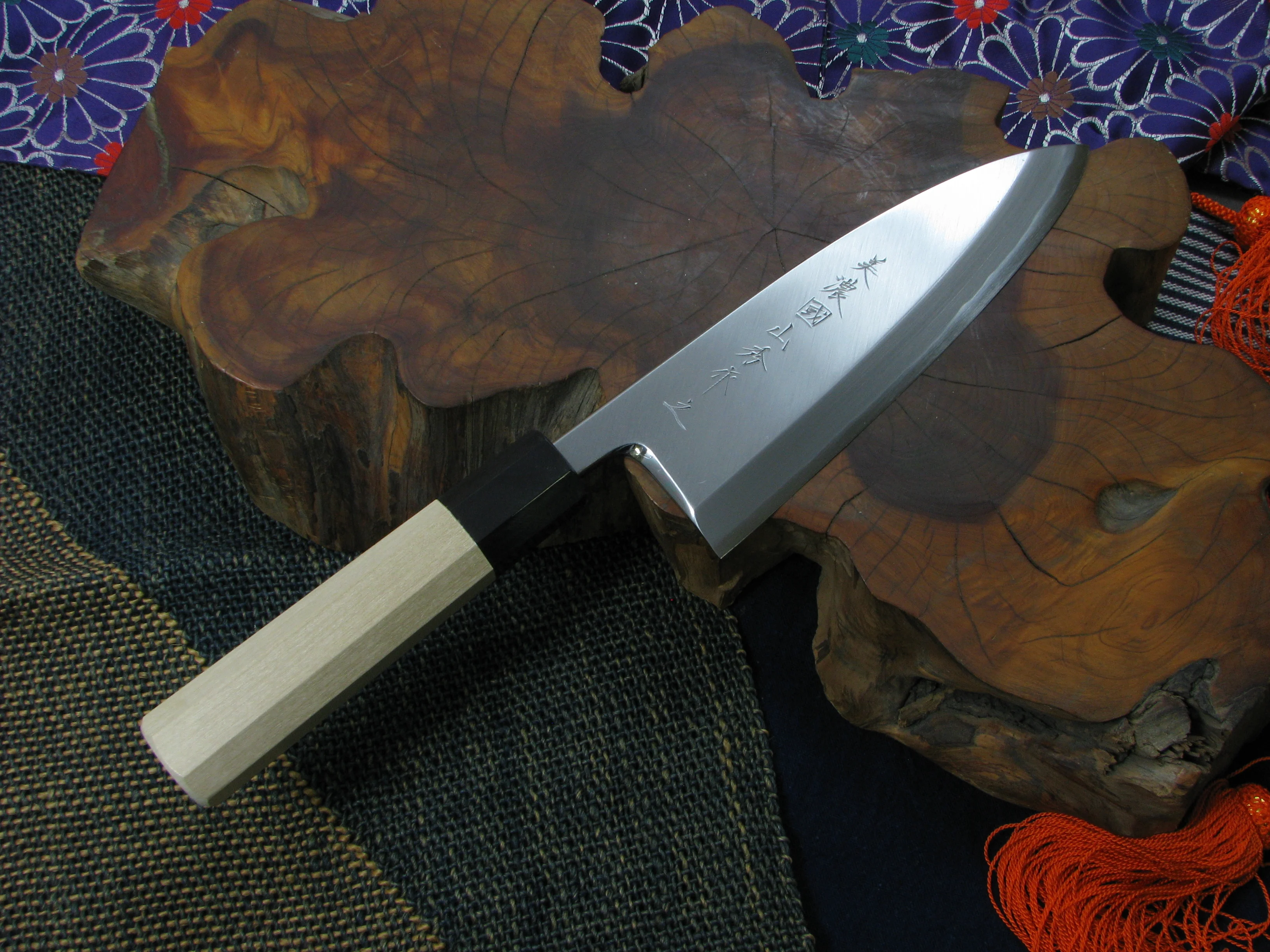 Cutting Hard Foods And Dressing Fish Handle Stainless Knife Sets With Block Kitchen