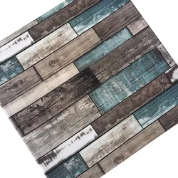 New design home decoration self adhesive 3D pe foam wood wallpaper