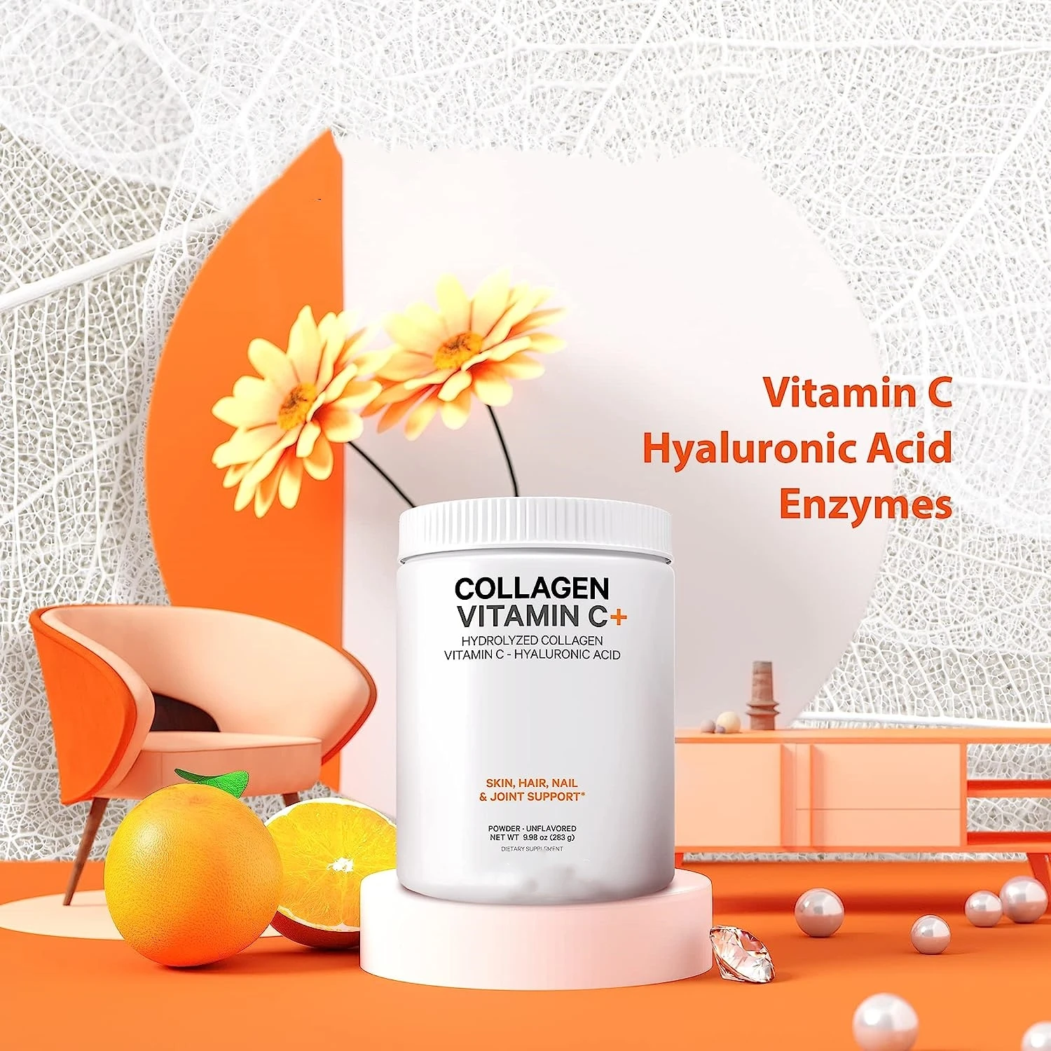 Multi Collagen Protein Powder Hydrolyzed (Type I II III V X) Grass-Fed All-in-One Super Bone Broth + Collagen Peptides