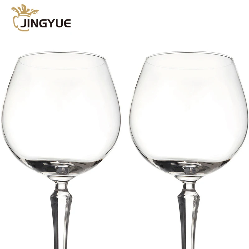Balloon Stemmed Glassware Long Stem Giant Wine Glasses Set of 2 with Cocktail Jigger Kit in Gift Box for Wedding Birthday Party