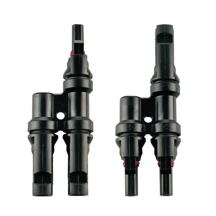 Electrical PV Photovoltaic Connector T Branch 50a Solar Panel Cable Wire Connector One In Two Out