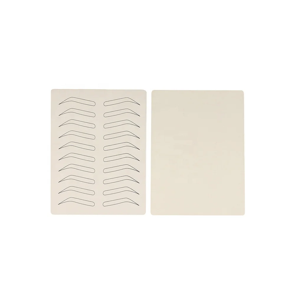 White Single Sided 3D Tattoo Microblading Permanent Makeup Eyebrow Artificial Rubber Practice Skin
