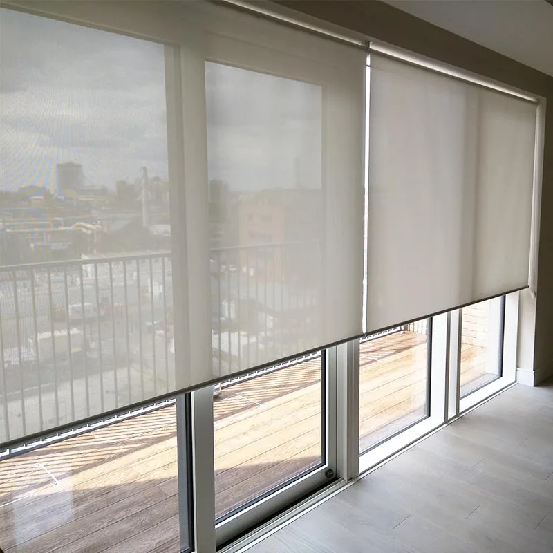 Modern Aluminum Custom Color Size Smart Sunscreen Shade Roller Blinds Roll Curtain Window Blinds Zebra Blinds