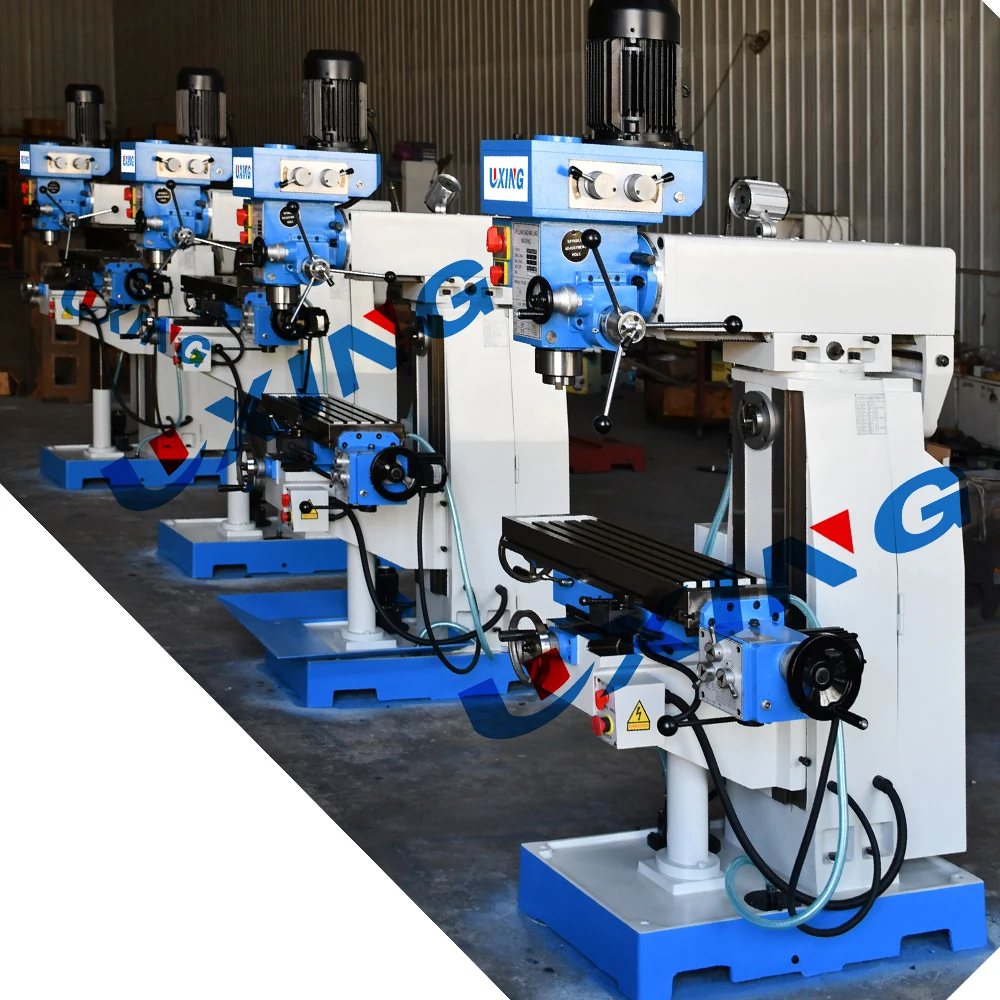 3 оси DRO Китай вертикальный горизонтальный сверлильный и фрезеровочный станок ZX7550CW