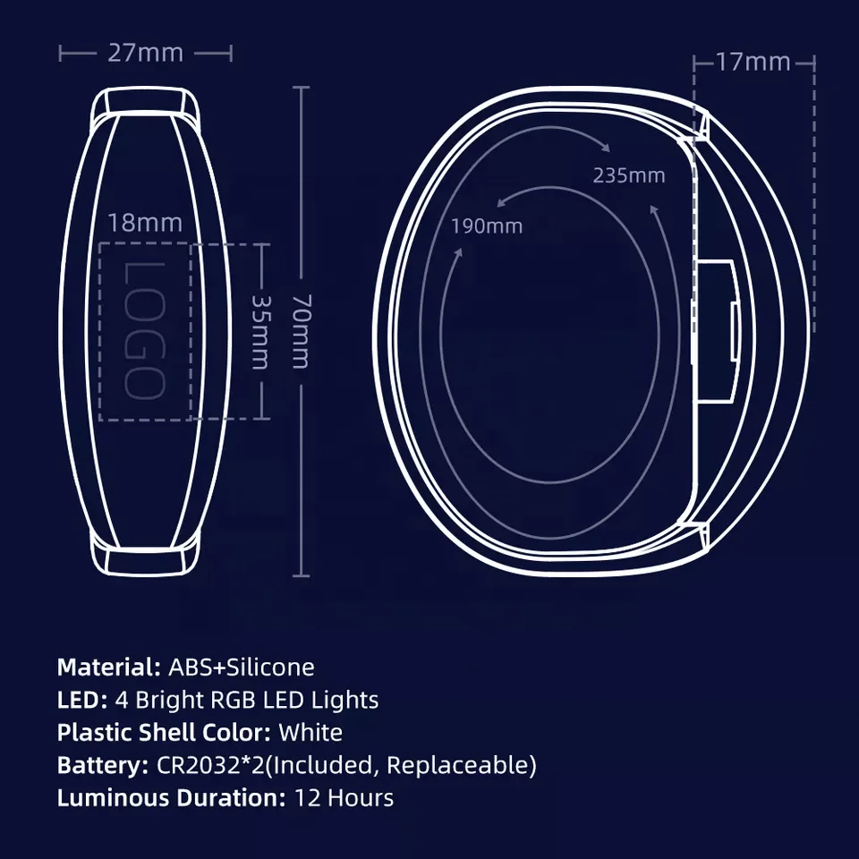 Remote Controlled LED Bracelets Festival Wireless Light Pulsera rfid Party Supplies Light Up Concert Wristband dmx Bracelet leds